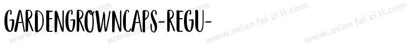 GardenGrownCaps-Regu字体转换