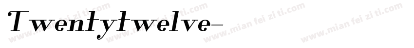 Twentytwelve字体转换