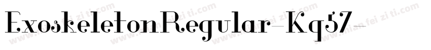 ExoskeletonRegular-Kq57字体转换