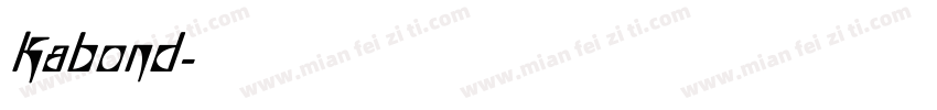 Kabond字体转换