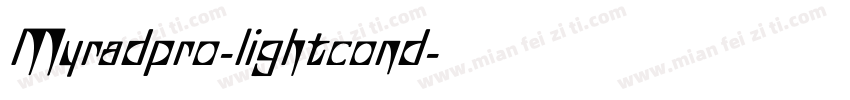 Myradpro-lightcond字体转换