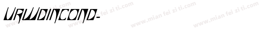 URWDINCOND字体转换