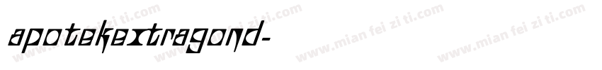 apotekextragond字体转换