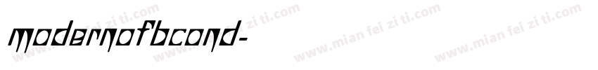 modernofbcond字体转换