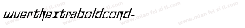 wuerthextraboldcond字体转换