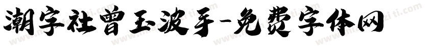 潮字社曾玉波手字体转换