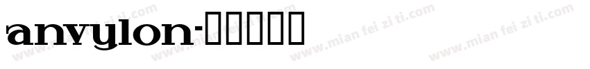 anvylon字体转换