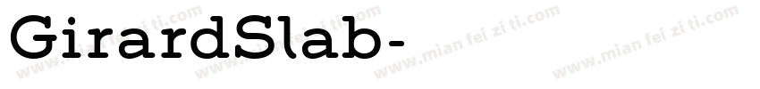 GirardSlab字体转换