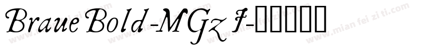 BraveBold-MGzJ字体转换