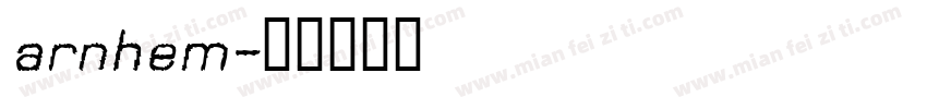 arnhem字体转换