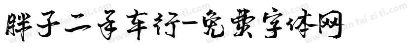 胖子二手车行字体转换