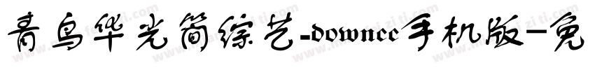 青鸟华光简综艺_downcc手机版字体转换