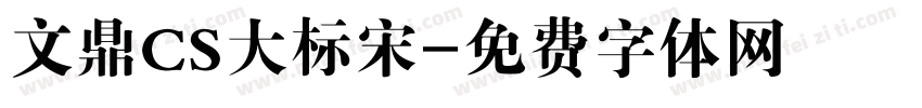 文鼎CS大标宋字体转换