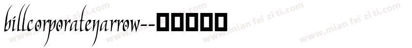 billcorporatenarrow-字体转换