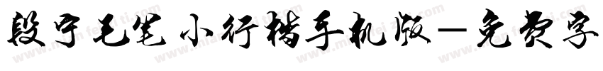 段宁毛笔小行楷手机版字体转换