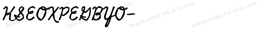KSEOXPEGBYO字体转换