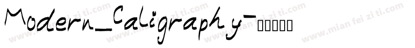 Modern_Caligraphy字体转换