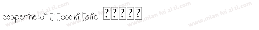 cooperhewittbookitalic字体转换