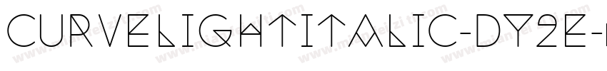 CurveLightItalic-dY2E字体转换
