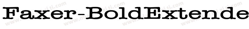 Faxer-BoldExtended字体转换