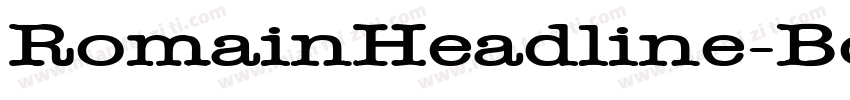 RomainHeadline-Bold字体转换