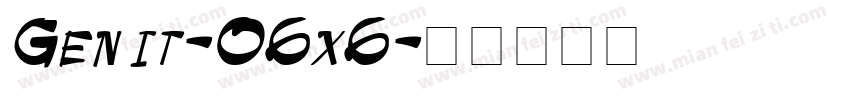 Genit-O6x6字体转换