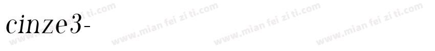 cinze3字体转换