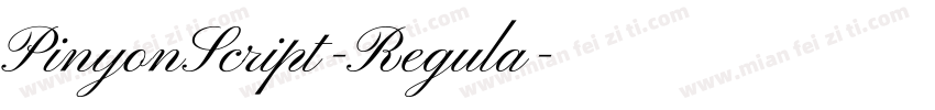 PinyonScript-Regula字体转换
