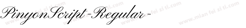 PinyonScript-Regular字体转换