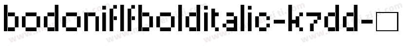 BodoniflfBolditalic-K7dD字体转换