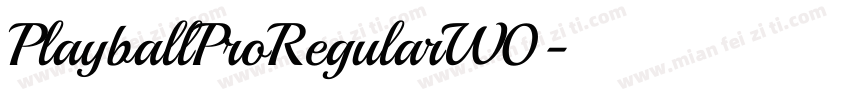 PlayballProRegularW0字体转换