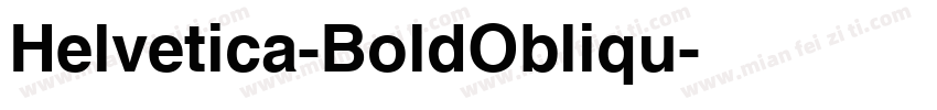 Helvetica-BoldObliqu字体转换