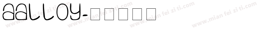 aalloy字体转换