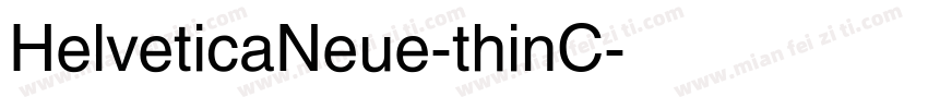 HelveticaNeue-thinC字体转换