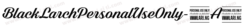 BlackLarchPersonalUseOnly-9A42字体转换