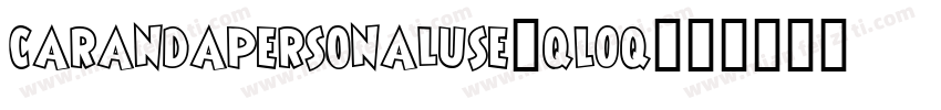 CarandaPersonalUse-qLOq字体转换