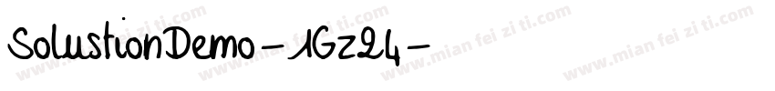 SolustionDemo-1Gz24字体转换