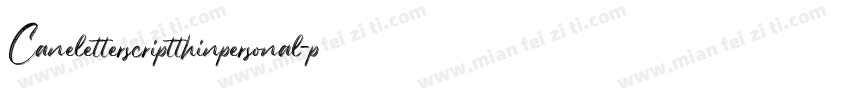 Caneletterscriptthinpersonal-pDzR字体转换