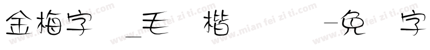 金梅字体_毛张楷国际码字体转换