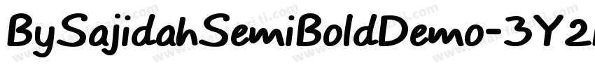 BySajidahSemiBoldDemo-3Y2M字体转换