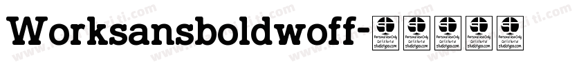 Worksansboldwoff字体转换