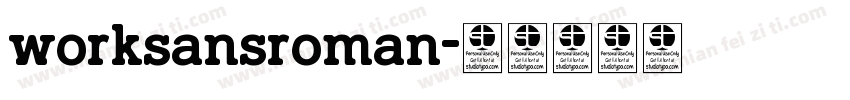worksansroman字体转换