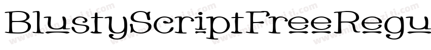 BlustyScriptFreeRegular-PKGzm字体转换
