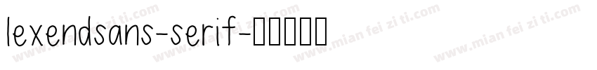 lexendsans-serif字体转换