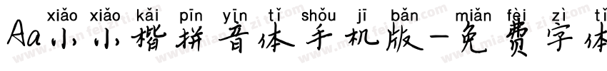 Aa小小楷拼音体手机版字体转换