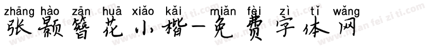 张颢簪花小楷字体转换