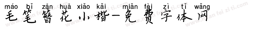 毛笔簪花小楷字体转换