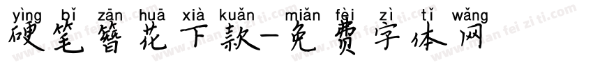 硬笔簪花下款字体转换