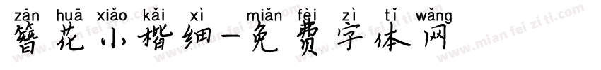 簪花小楷细字体转换