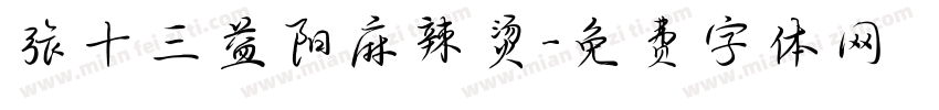 张十三益阳麻辣烫字体转换